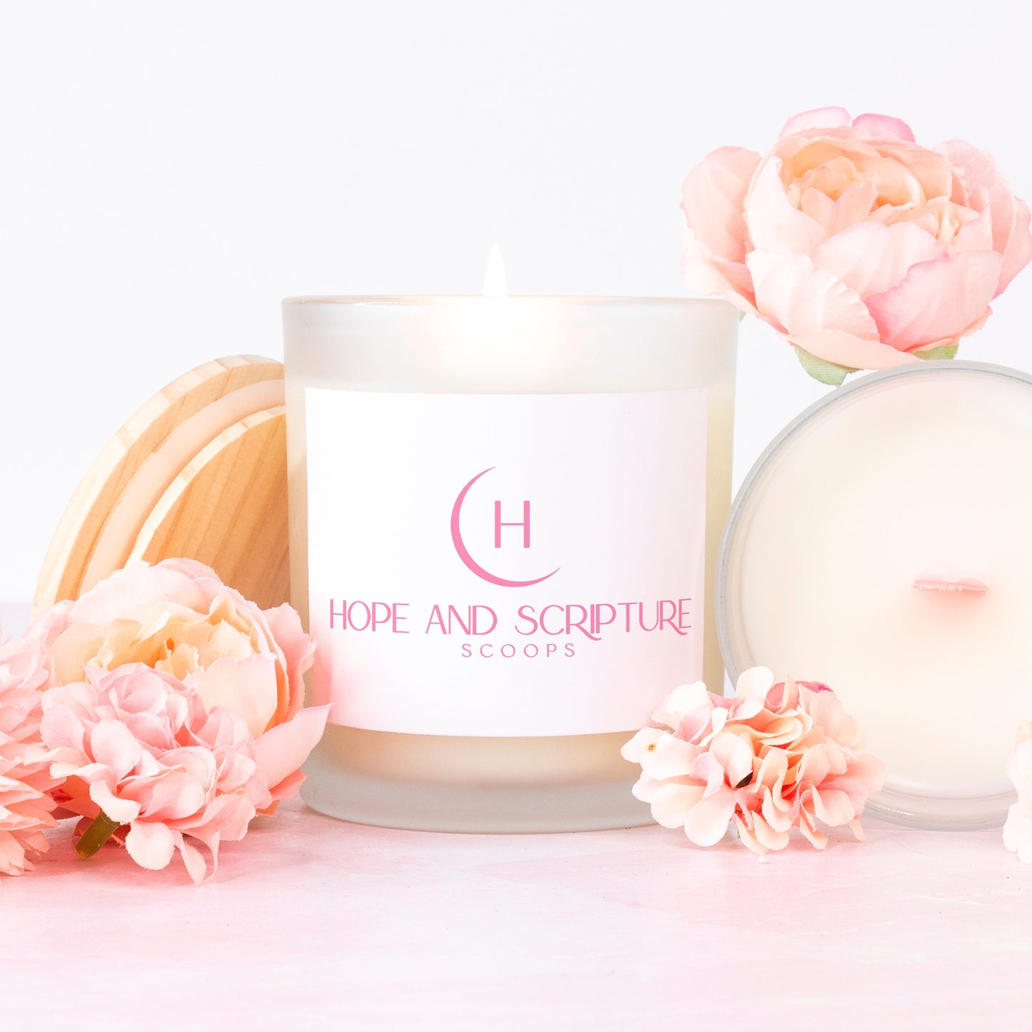 Candle Frosted (Pink Wick) Glass